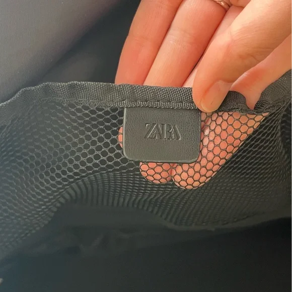 Zara olive green nylon laptop commuter backpack EUC - Picture 9 of 9